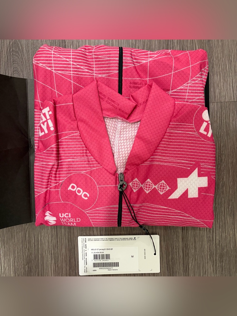 NEW Assos Men’s Mille GT S11 Evo x EF Education Cycling Jersey - Pink Medium - Picture 5 of 6